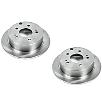 Rear Brake Disc, Plain Surface, Vented, 5 Lugs, FWD, Autospecialty By Powerstop