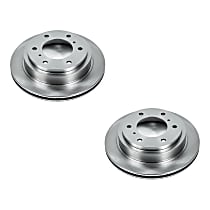 Rear Brake Disc, Plain Surface, Vented, 6 Lugs, 4WD, Autospecialty By Powerstop