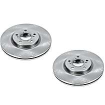 Front Brake Disc, Plain Surface, Vented, 5 Lugs, AWD, Base, Autospecialty By Powerstop