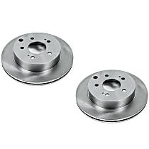 Rear Brake Disc, Plain Surface, Vented, 5 Lugs, FWD, Autospecialty By Powerstop