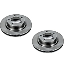 Powerstop Front Brake Discs, Plain Surface, Vented, Autospecialty By Powerstop