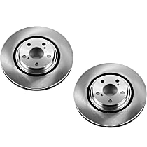 Front Brake Disc, Plain Surface, Vented, 5 Lugs, Autospecialty By Powerstop