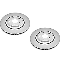Front Brake Disc, Plain Surface, Vented, 5 Lugs, Evolution Geomet Coated High Carbon