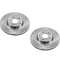 Front Brake Disc, Plain Surface, Vented, 5 Lugs, Autospecialty By Powerstop
