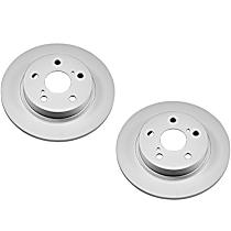 Brake Disc, Plain Surface, Solid, 5 Lugs, 2.5L 4Cyl, Evolution Geomet Coated High Carbon