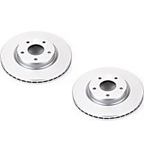 Brake Disc, Plain Surface, Vented, 5 Lugs, 2.0L 4Cyl, Evolution Geomet Coated High Carbon