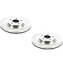 Front Brake Disc, Plain Surface, Vented, 5 Lugs, FWD, SV, Autospecialty By Powerstop