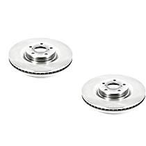 Brake Disc, Plain Surface, Vented, 5 Lugs, Base, 3.5L 6Cyl, Autospecialty By Powerstop