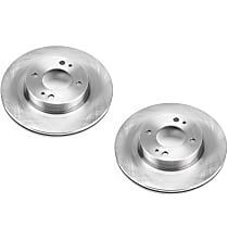 SET-P15JBR1762-2 Front Brake Disc, Plain Surface, Vented, 4 Lugs Autospecialty By Powerstop