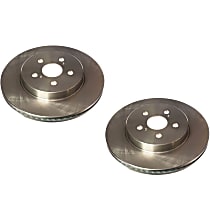 Powerstop Front Brake Discs, Plain Surface, Vented, Autospecialty By Powerstop, 1.8L/2.0L, Gas Engine, Evolution Geomet Coated High Carbon