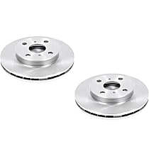 SET-P15JBR534-2 Front Brake Disc, Plain Surface, Vented, Autospecialty By Powerstop