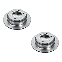 Rear Brake Disc, Plain Surface, Vented, 6 Lugs, 4WD, Autospecialty By Powerstop