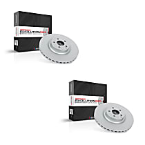 Rear Brake Disc, Plain Surface, Vented, 6 Lugs, Evolution Geomet Coated High Carbon