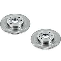 Rear Brake Disc, Plain Surface, Vented, 4 Lugs, With  Disc Brake, 2.0L 4Cyl, Autospecialty By Powerstop
