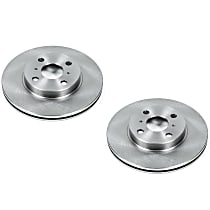 SET-P15JBR596-2 Front Brake Disc, Plain Surface, Vented, Autospecialty By Powerstop