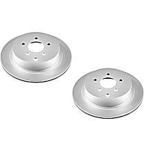 Rear Brake Disc, Plain Surface, Vented, 5 Lugs,, Evolution Geomet Coated High Carbon