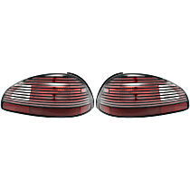 Driver and Passenger Side Tail Lights, Without bulb(s), Halogen
