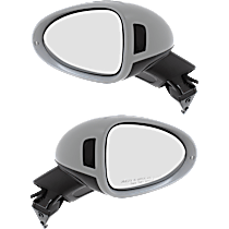 Driver and Passenger Side Mirror, Power Adjust, Heated, Power Folding, Paintable, In-housing Signal Light, No Memory, No Puddle Light, No Auto-Dimming, With Blind Spot Light in Housing
