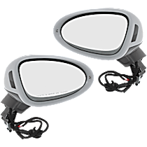 Driver and Passenger Side Mirrors, Power, Power Folding, Heated, Paintable, In-housing Signal Light, No Memory, With Puddle Light, No Auto-Dimming, With Blind Spot Light in Housing