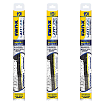 Front, Driver and Passenger Side and Rear Latitude Water Repellency 2-n-1 Series Wiper Blades, Driver and Passenger Side - 19 in.; Rear - 19 in.