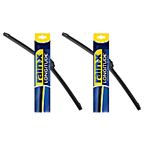 SET-R49830315-2 Front, Driver and Passenger Side Wiper Blade, Frameless 15 in.