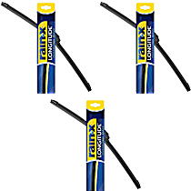 SET-R49830315-FR-C Front, Driver and Passenger Side; Rear Wiper Blade, Frameless