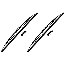 SET-R49RX30116-2 Front, Driver and Passenger Side Wiper Blade, Framed 16 in.