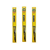 Front, Driver and Passenger Side and Rear Professional Series Wiper Blades, Driver and Passenger Side - 19 in.; Rear - 19 in.