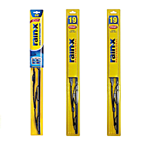 SET-R49RX30119-FR-A Front, Driver and Passenger Side; Rear Wiper Blade, Framed