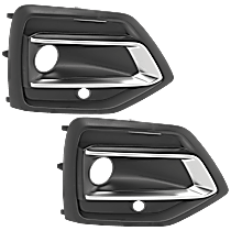 Driver and Passenger Side Fog Light Trim, Mounted on Side, For Models Without S-Line Package, Textured Black