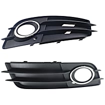 Front, Driver and Passenger Side Fog Light Trim, mfrbodycodename : B8, 4th Generation, For Models With S-Line Package, Without Adaptive Cruise Control, Primed