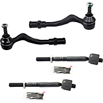 Front and Rear, Driver and Passenger Side, Inner a Tie Rod End