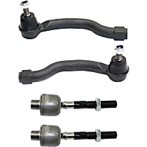 Front, Driver and Passenger Side, Inner and Outer Tie Rod Ends