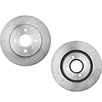 Brake Disc, Plain Surface, Solid, 4 Lugs, 250.19 mm, 1.9L 4Cyl, R-Line Series