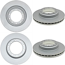 SET-RAY580263-4 Front and Rear Brake Disc, Plain Surface, Vented, Specialty Truck, Medium Duty & School Bus Series