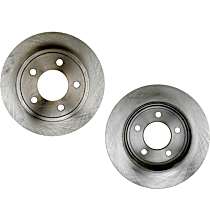 SET-RAY76316R-2 Rear Brake Disc, Plain Surface, Vented, 5 Lugs, 270.26 mm,, R-Line Series