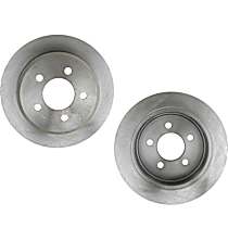 SET-RAY76451R-2 Rear Brake Disc, Plain Surface, Vented, 5 Lugs, 284.99 mm,, R-Line Series