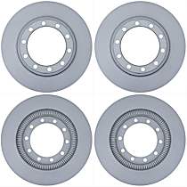 SET-RAY8537-4 Front and Rear Brake Disc, Plain Surface, Vented, 10 Lugs, 381 mm,, Specialty Truck, Medium Duty & School Bus Series