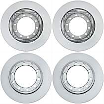 SET-RAY8539-4 Front and Rear Brake Disc, Plain Surface, Vented, 10 Lugs, 381 mm,, Specialty Truck, Medium Duty & School Bus Series