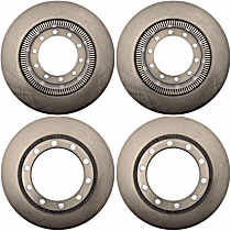 SET-RAY8539R-4 Front and Rear Brake Disc, Plain Surface, Vented, 10 Lugs, 381 mm,, R-Line Series
