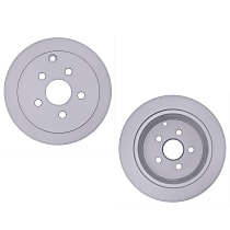 Brake Discs - Rear, Driver and Passenger Side, Solid, Coated Finish