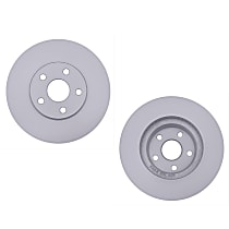 Brake Discs - Front, Driver and Passenger Side, Vented, Coated Finish