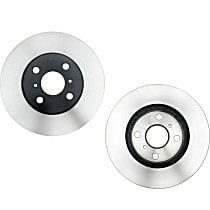SET-RAY980201-2 Front Brake Disc, Plain Surface, Solid, 4 Lugs 255.02 mm Specialty Performance Series