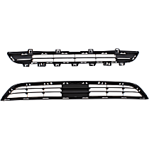 Front, Center, Upper and Lower Bumper Grilles, Textured Black