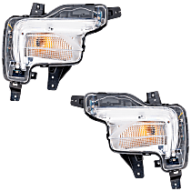 Front, Driver and Passenger Side Turn Signal Light, With bulb(s),, CAPA Certified