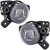 Front, Driver and Passenger Side LED Fog Light, With bulb(s), CAPA Certified