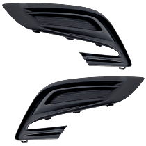 Front, Driver and Passenger Side Fog Light Cover, Textured Black
