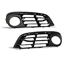 Front, Driver and Passenger Side Fog Light Trims, Textured Black