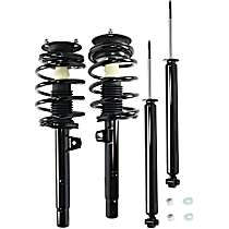 Front and Rear, Driver and Passenger Side Shock and Fully Loaded Strut
