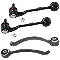 Front, Driver and Passenger Side, Lower, Frontward and Rearward Control Arm